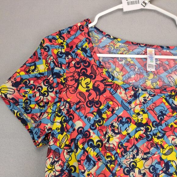 Lularoe Disney Mickey Mouse Print High-Low Shirt Women's S Short Sleeve Cartoon - Picture 6 of 10